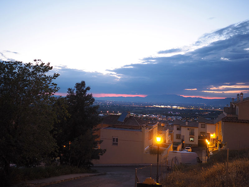 anochecer desde casa de Manuel