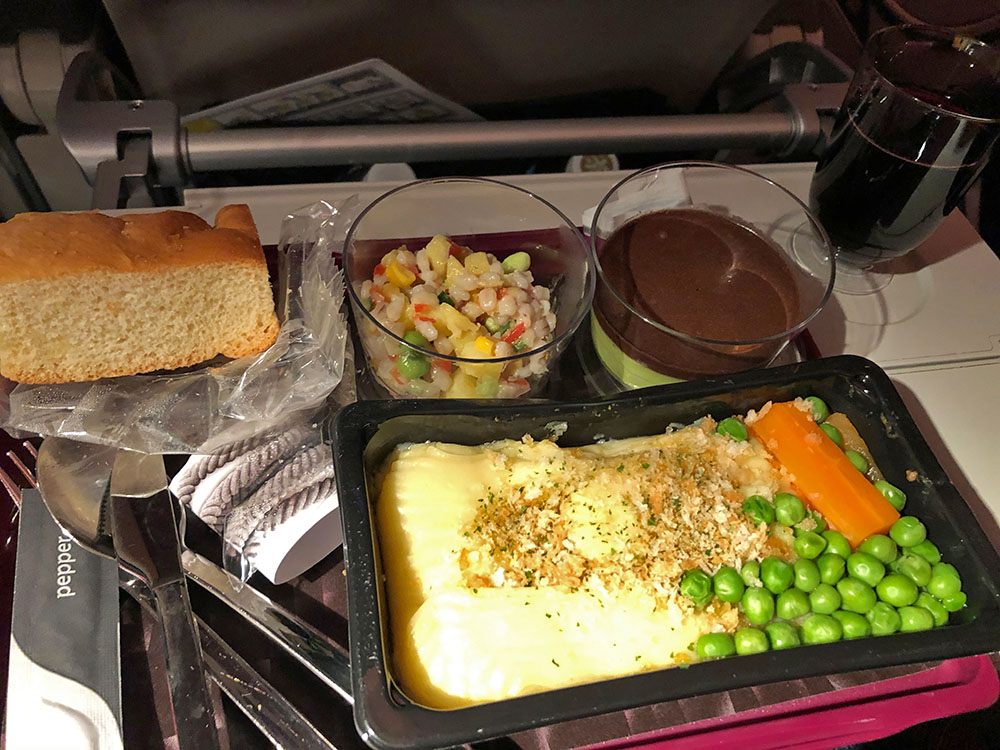 カタール航空の機内食