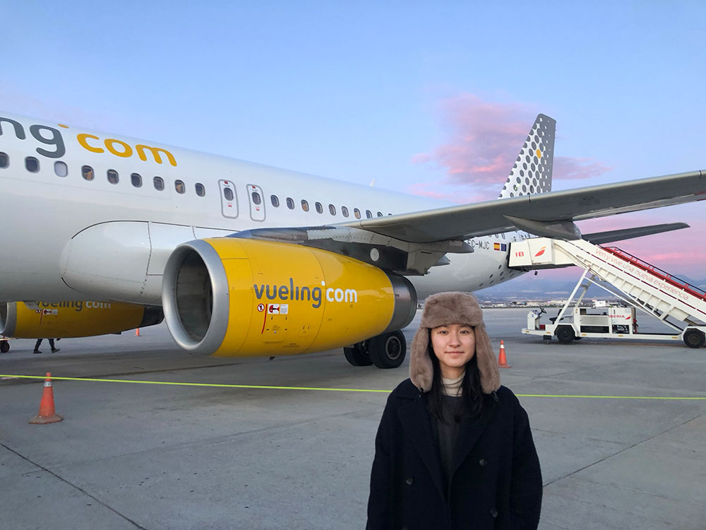 aeropuerto de Granada al anochecer