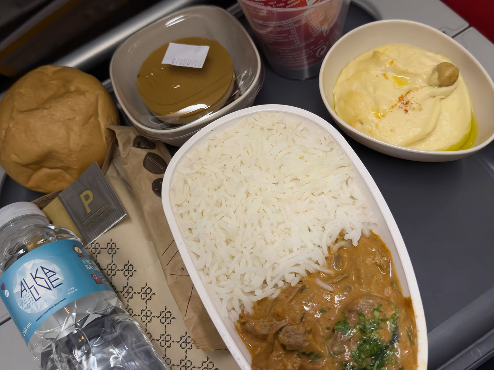 カタール航空の機内食
