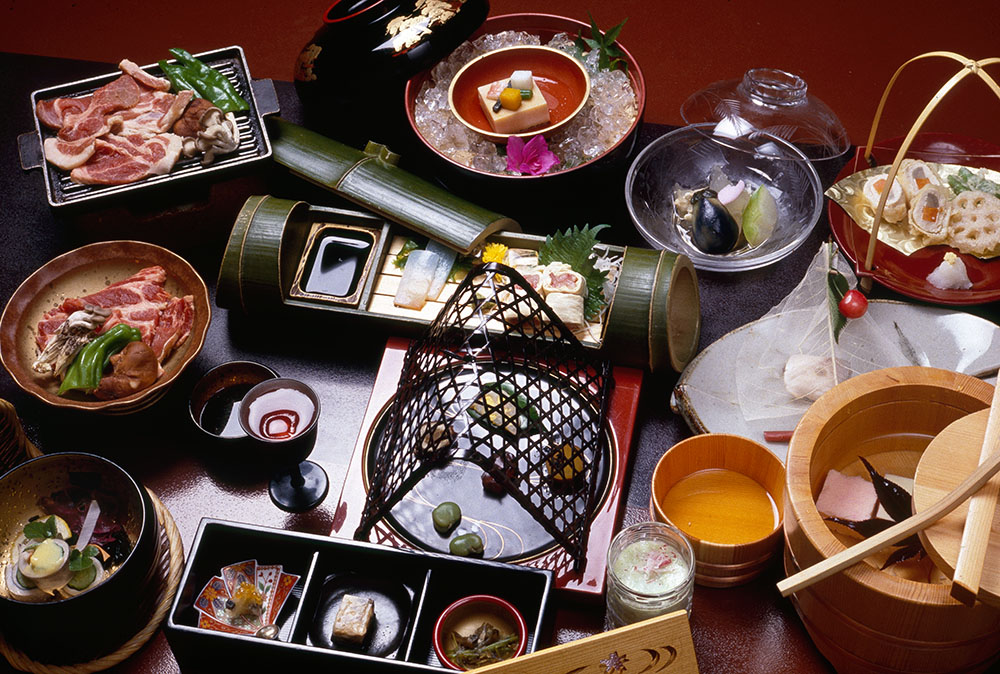 Comida en el hotel japonés