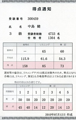 中国語検定3級